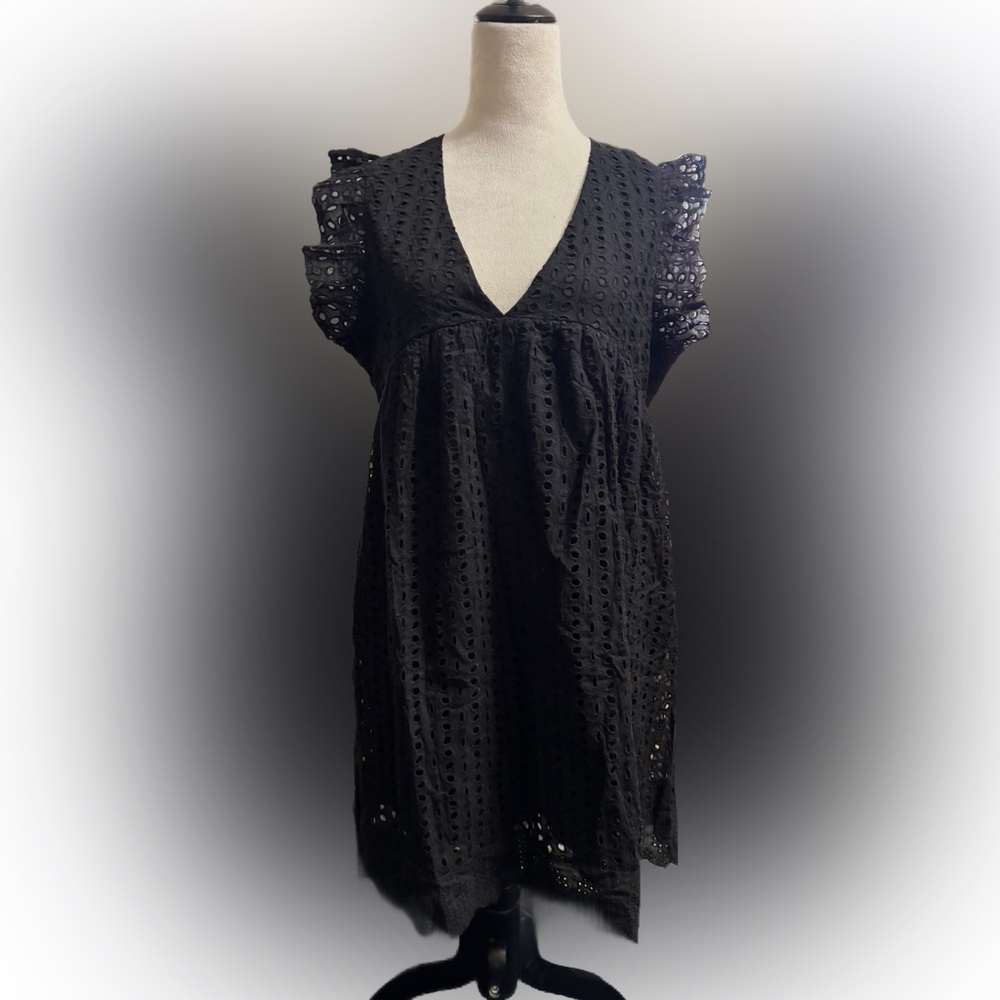 Black Eyelet Dress
